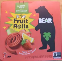 Gently dried fruit rolls