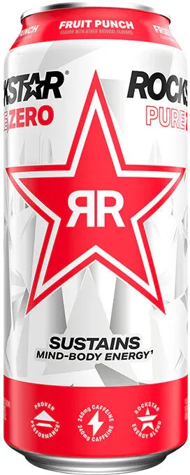 PURE ZERO FRUIT PUNCH SUGAR FREE ENERGY DRINK