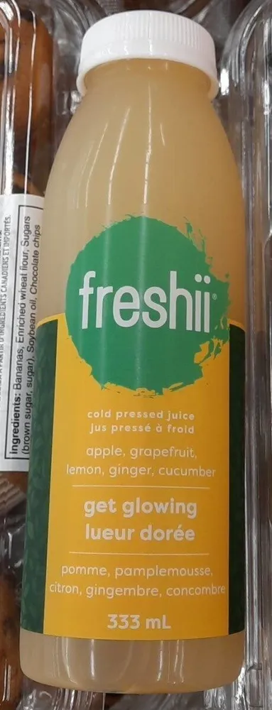cold pressed juice / jus pressé à froid get glowing lueur dorée