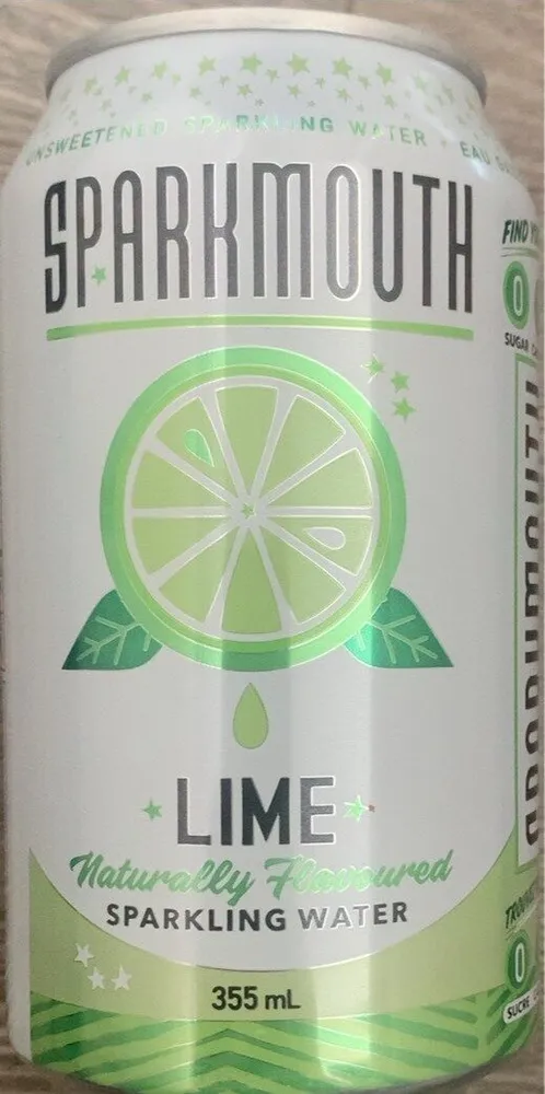 unsweetened sparkling water: lime