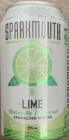 unsweetened sparkling water: lime