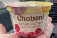 Layered Greek Yogurt Raspberry Lemonade