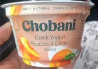Peaches & cream blended greek yogurt