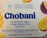 Vanilla Greek Yogurt Mango Passion Fruit on the Bottom