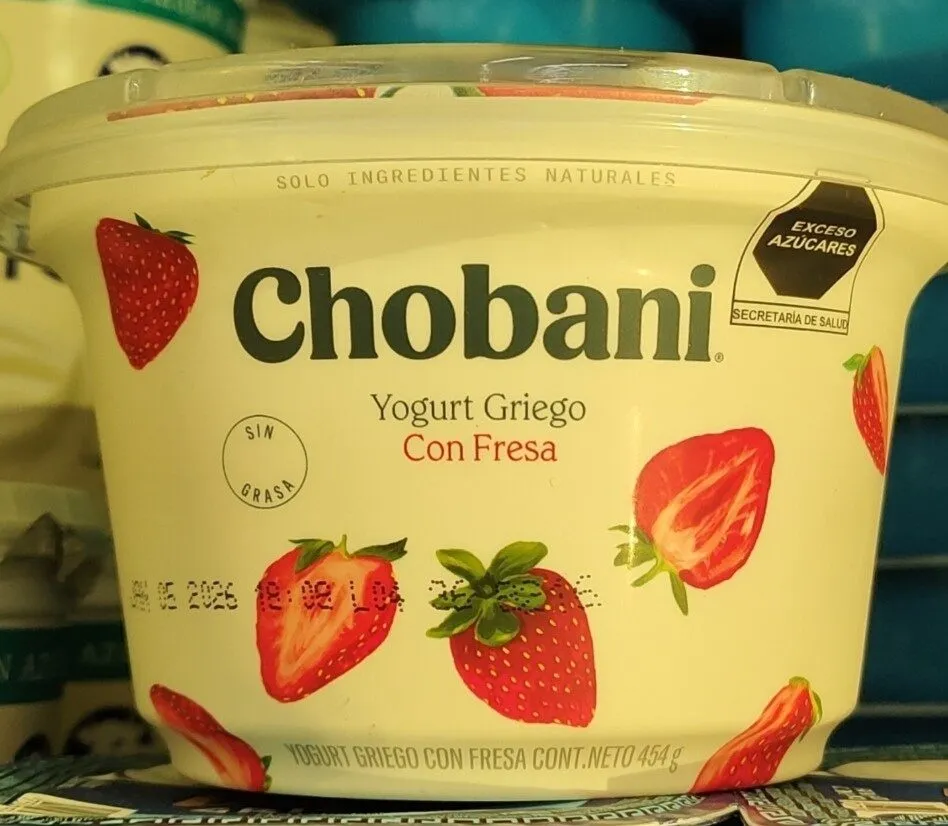 Yogurt griego con fresa