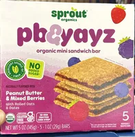 pb&yayz organic mini sandwich bar