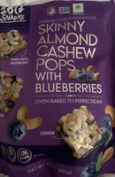 Skinny almond cashew pops with blueberries
