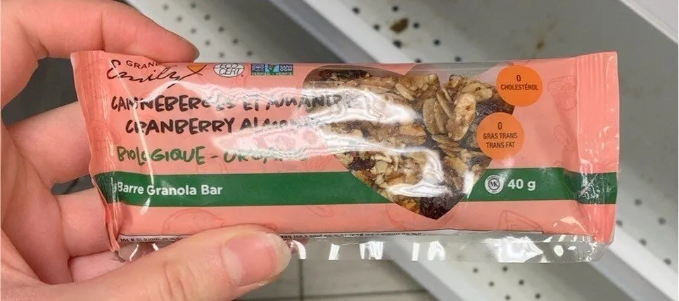 Organic Cranberry Almond Bar