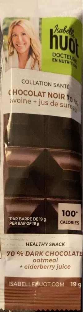 Chocolat noir 79% avoine et jys sureau