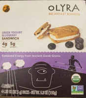 Breakfast sandwich biscuits greek yogurt - blueberry