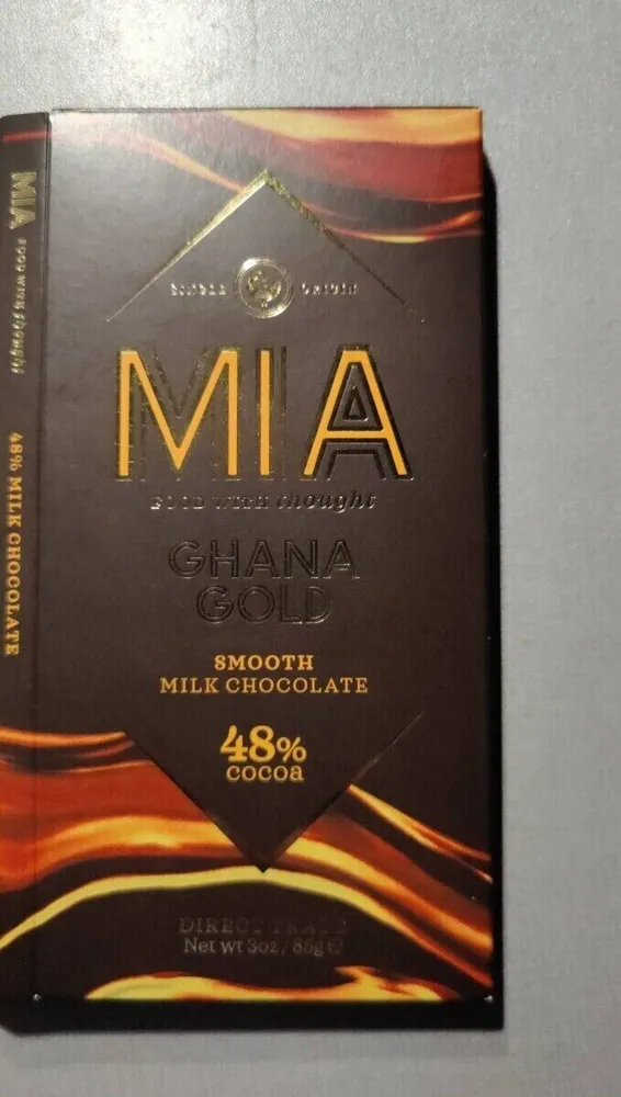 MIA Ghana gold smooth milk chocolate