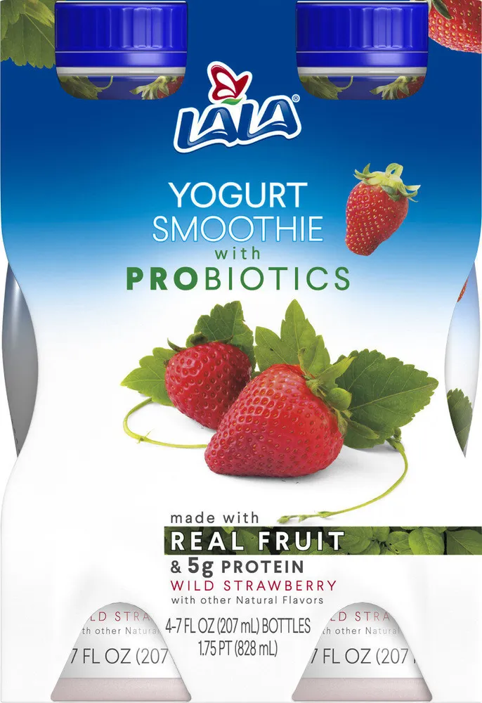 Drinkable yogurt smoothie with probiotics of
