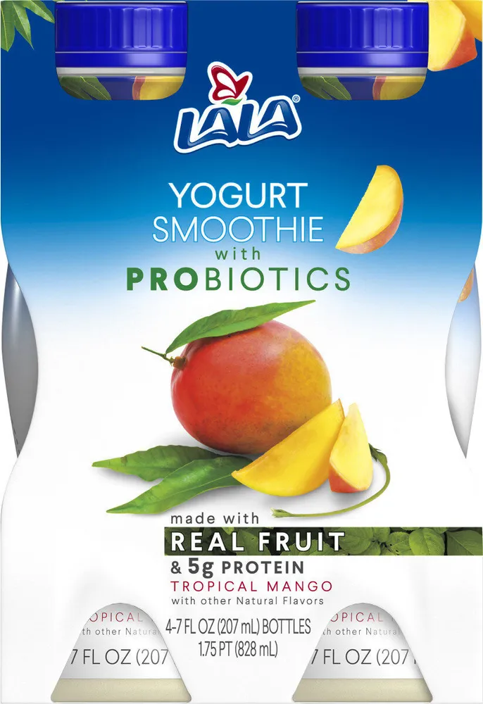 Drinkable yogurt smoothie with probiotics of