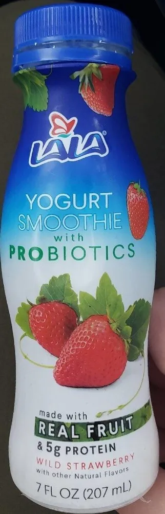 Wild strawberry yogurt smoothie with probiotics