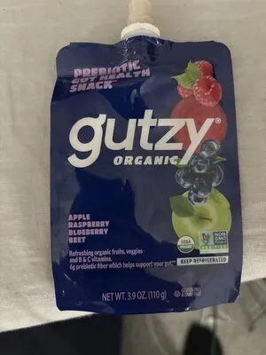 gutzy Organic Apple Raspberry Blueberry Beet Prebiotic Gut Health Snack