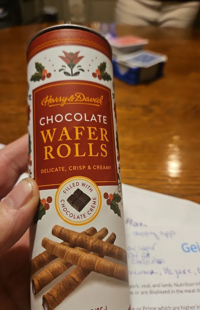 Chocolate Wafer Rolls