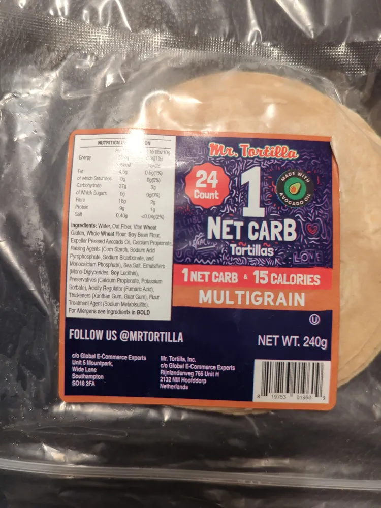 Multigrain 1 Net Carb Tortilla
