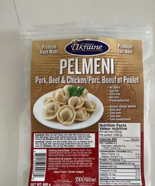 Pelmeni (pork, beef and chicken)