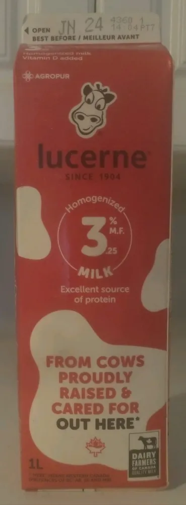 3.25% Homogenized Milk
