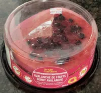 Gateau à la vanille avalanche de fruit
