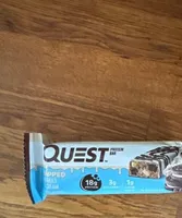 Protein bar cookies and cream dipped
