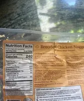 Breaded chicken nuggets