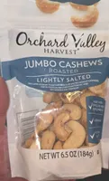 Whole Jumbo Cashews, Roasted And Lightly Salted