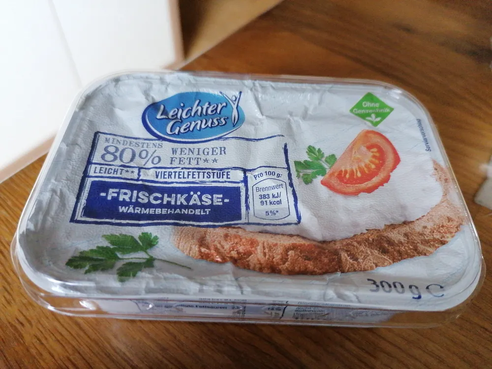 Frischkäse 80 % weniger Fett