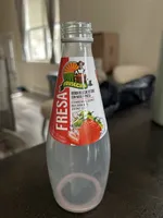 Strawberry & Coconut Milk Drink With Coconut Jelly