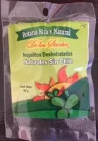 Nopalitos deshidratados naturales sin chile