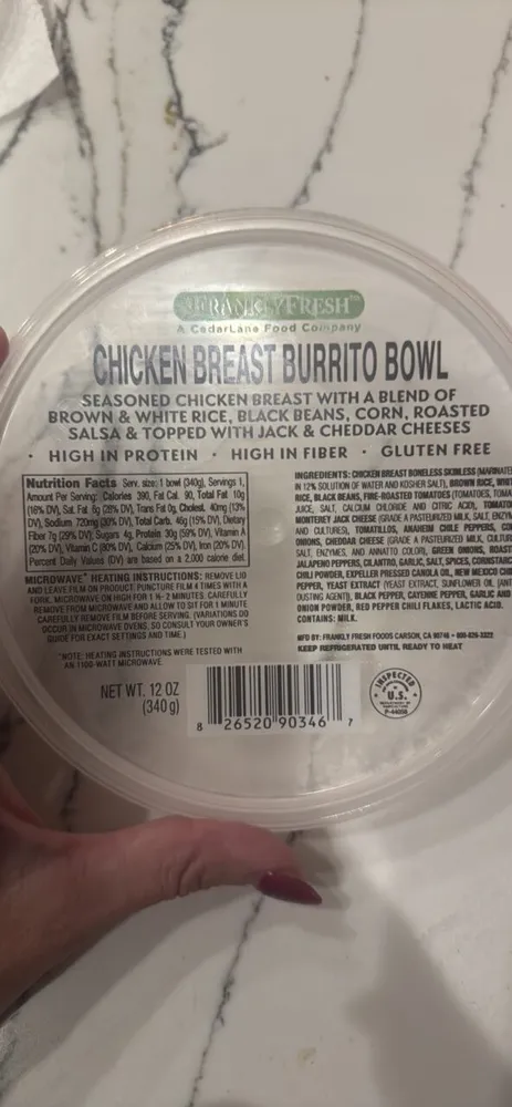 CHICKEN BREAST BURRITO BOWL