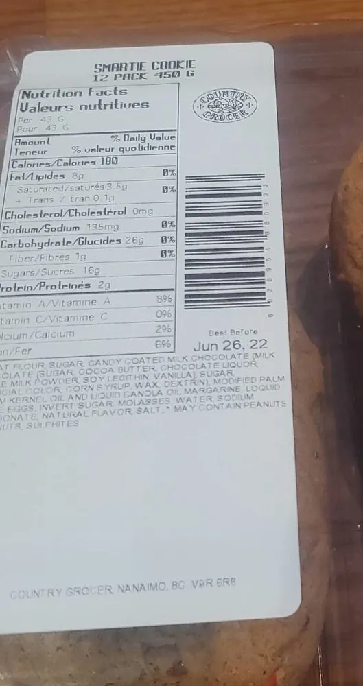 country grocer smartie cookie