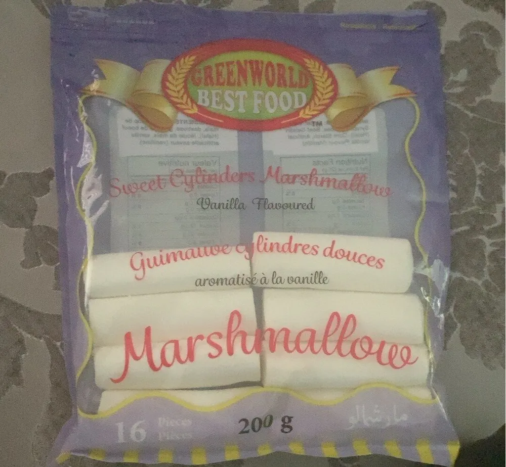 Sweet cylinders marshmallows