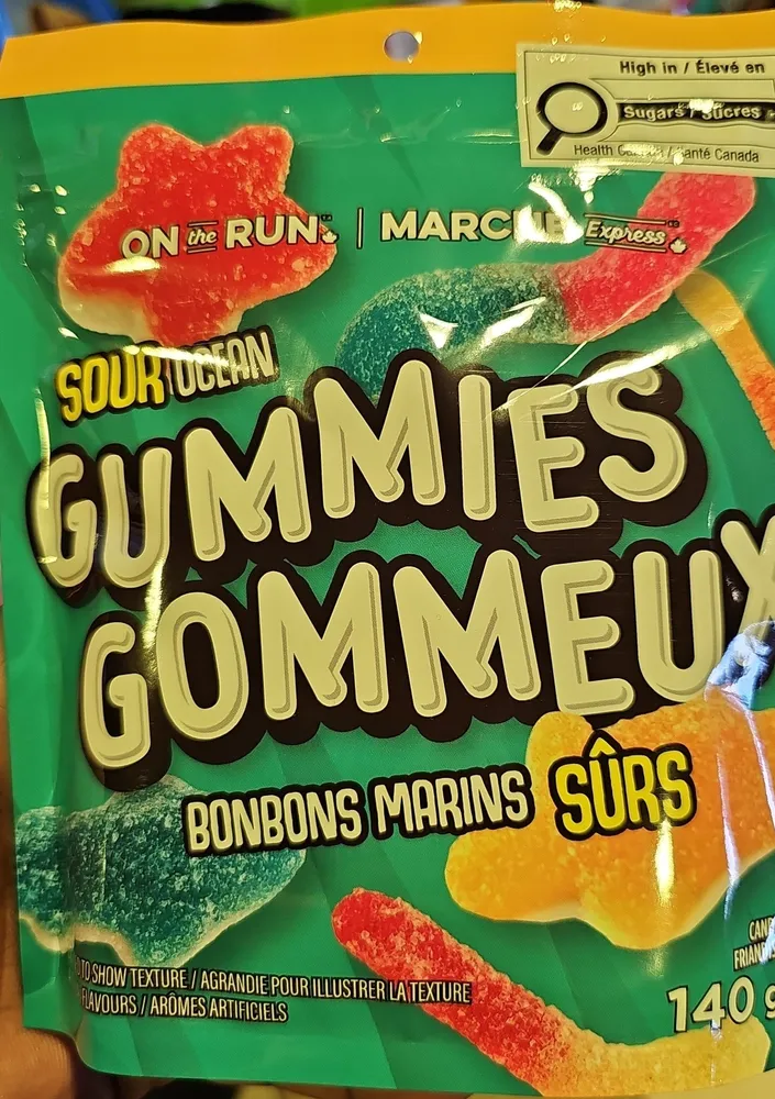 on the run sour ocean gummies