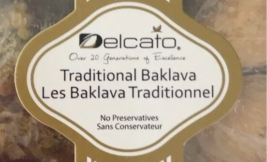 Traditional baklava