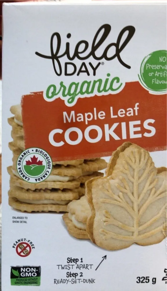 organic maple leaf cookies