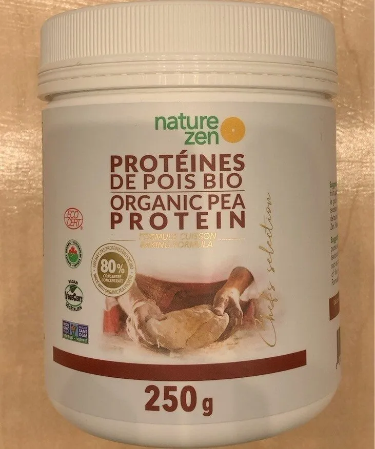 Protéines de pois biologiques Formule Cuisson
