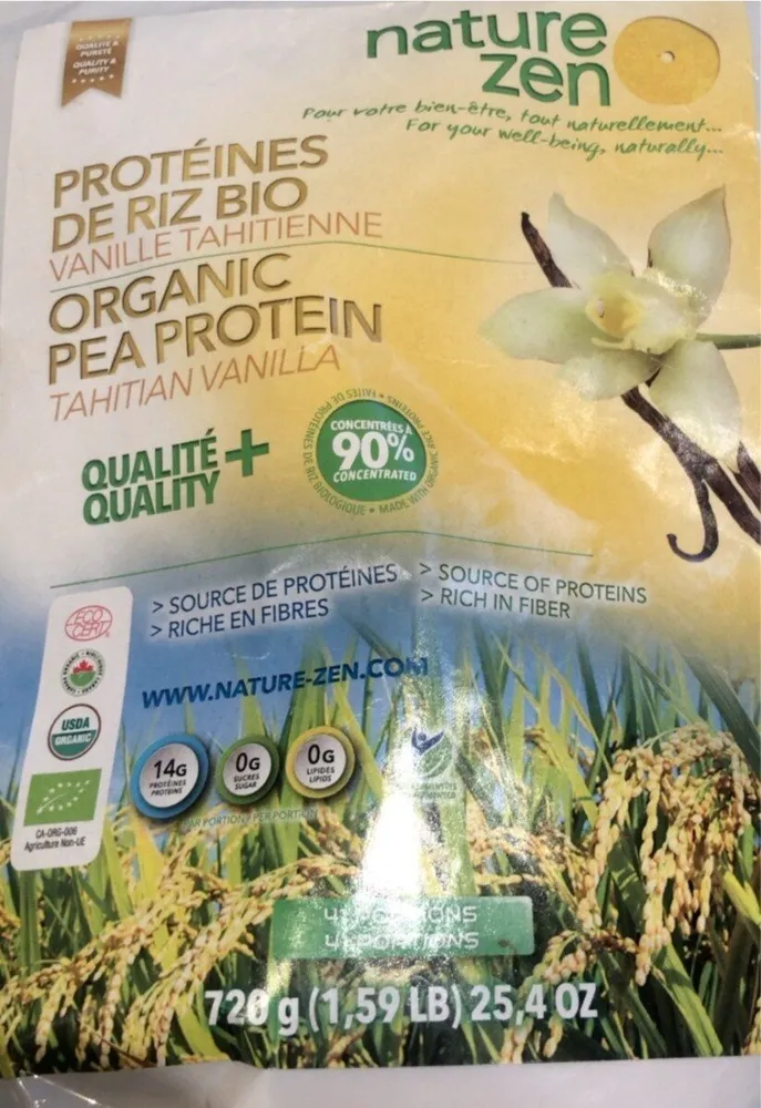 Proteines de riz bio vanille