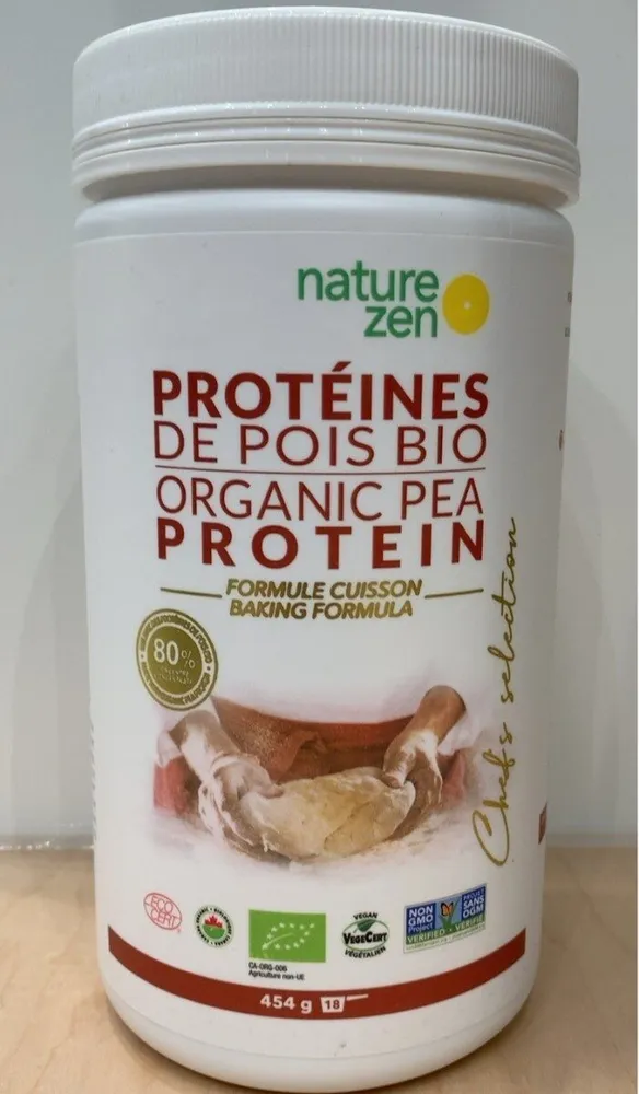 Protéines de pois biologique Formule Cuisson