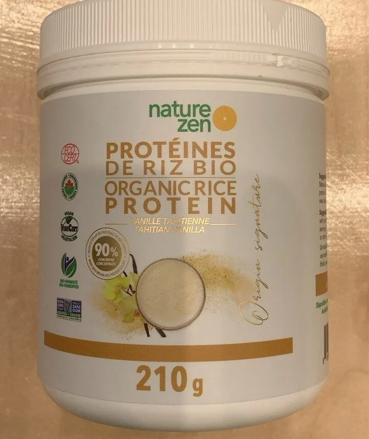 Protéines de riz biologique Vanille Tahitienne