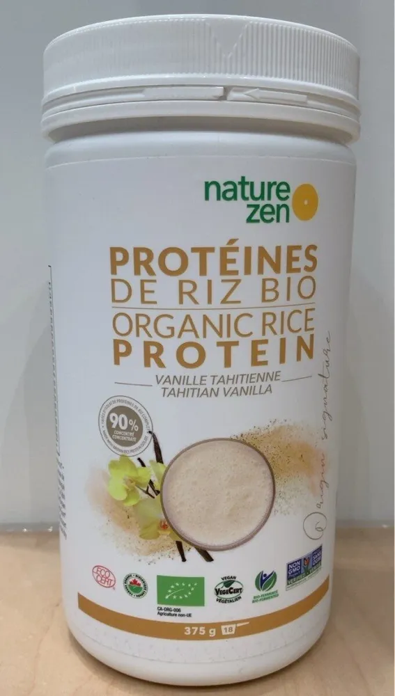 Protéines de riz biologique Vanille Tahitienne