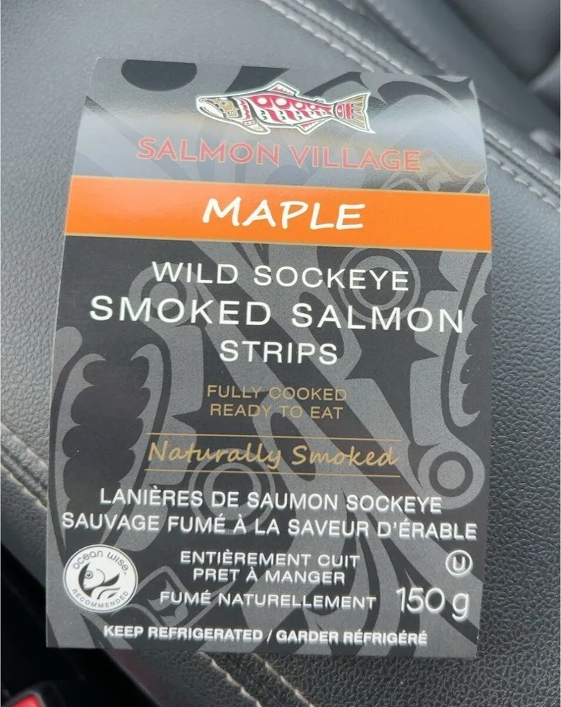 Wild Sockeye smoked salmon strips