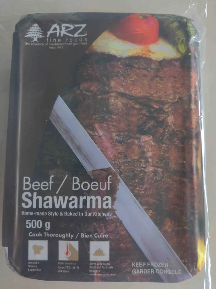 Arz fine foods Beef Shawarma