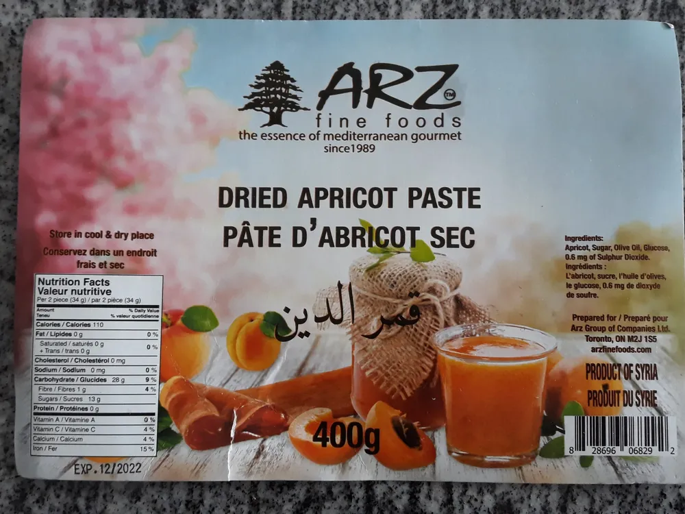 Dried Apricot Paste