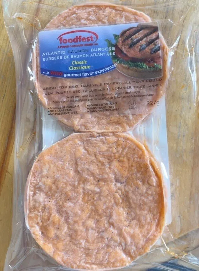 Burgers de saumon atlantique