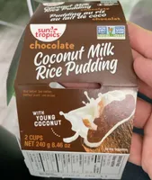 Coconut milk rice pudding