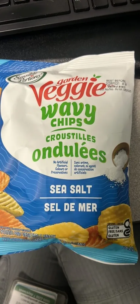 Garden Veggie Wavy Chips Sea Salt