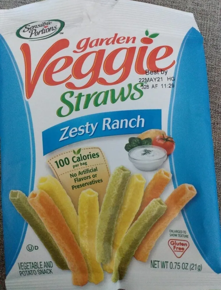 garden Veggie Straws Zesty Ranch