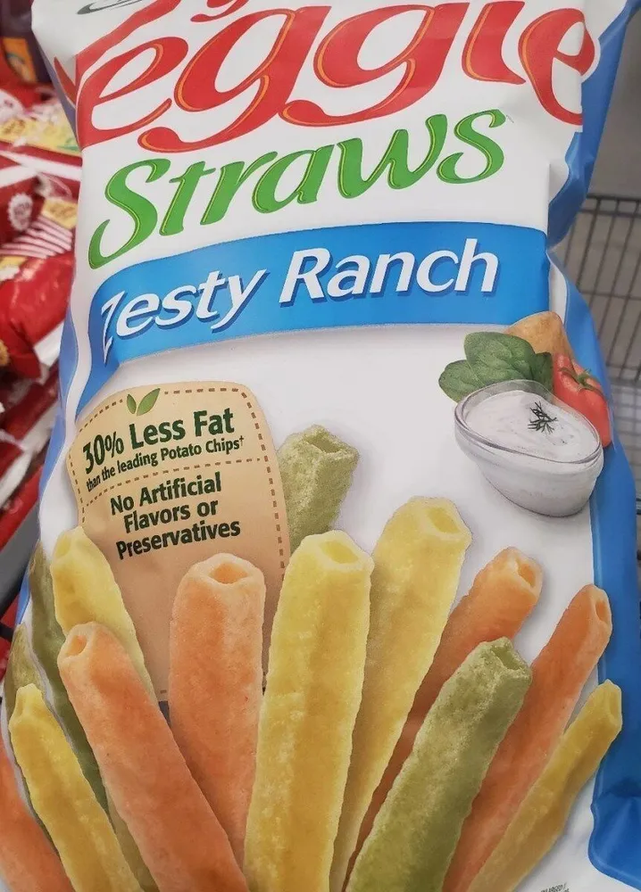 Garden veggie straws zesty ranch vegetable and potato snack