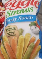 Garden veggie straws zesty ranch vegetable and potato snack